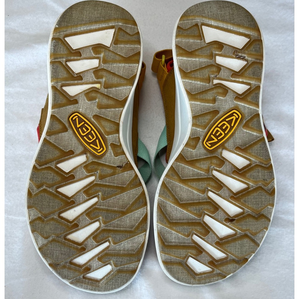 KEEN Women's Backstrap Elle Sport Sandals Size 11 Red Mint Yellow Hiking - Picture 6 of 12